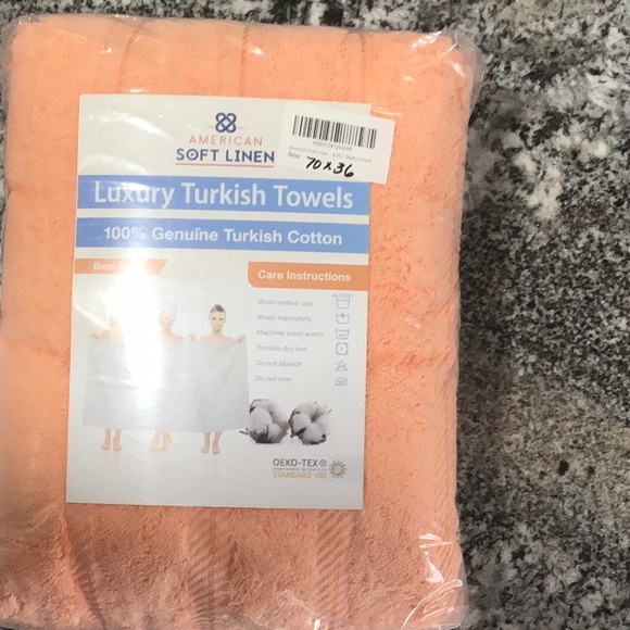 American Soft Linen Luxury 70” x 36”Oversized Bath/Beach Sheet. New. - Picture 5 of 5